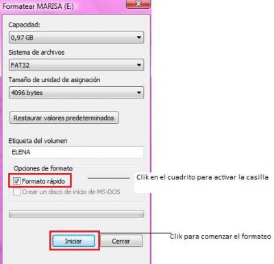 FORMATEAR EL PENDRIVE